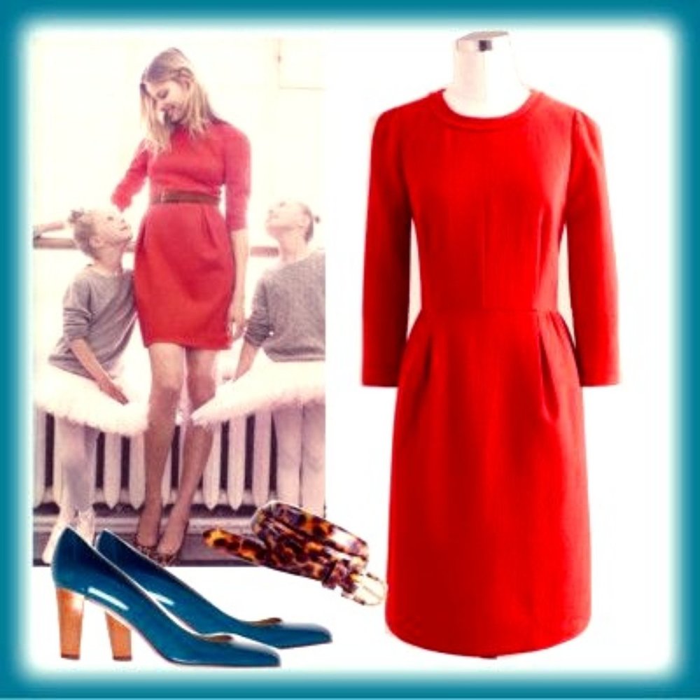 J Crew Teddy Dress- in Poppy Red